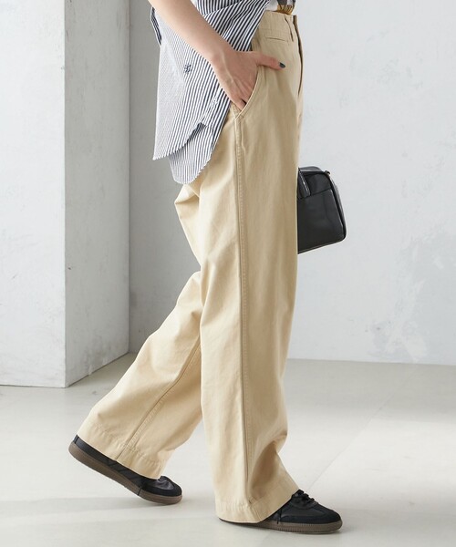 【セール】【SHIPS別注】Odub:〈洗濯機可能〉ワイド チノ パンツ（チノパンツ）｜Odub（オーダブ）