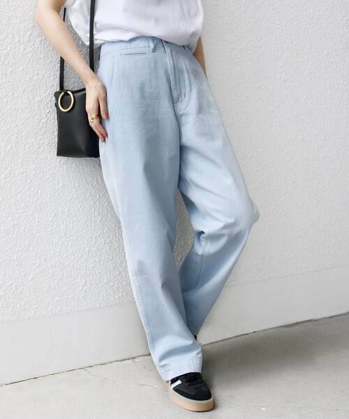 【セール】【SHIPS別注】Odub:〈洗濯機可能〉ワイド チノ パンツ（チノパンツ）｜Odub（オーダブ）