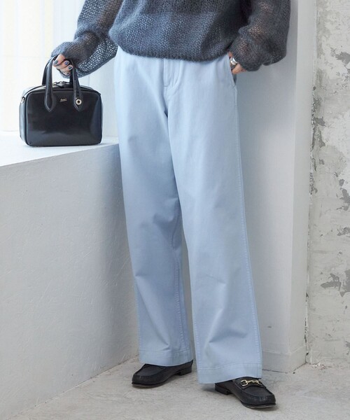 【セール】【SHIPS別注】Odub:〈洗濯機可能〉ワイド チノ パンツ（チノパンツ）｜Odub（オーダブ）