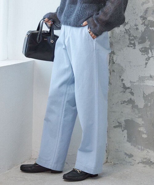【セール】【SHIPS別注】Odub:〈洗濯機可能〉ワイド チノ パンツ（チノパンツ）｜Odub（オーダブ）
