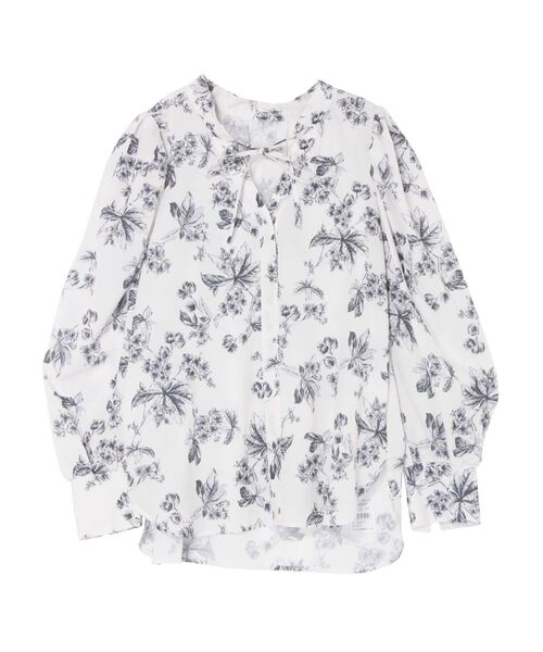 LAGUNAMOON（ラグナムーン）の「タックスリーブフラワープリントブラウス（シャツ/ブラウス・レディース・チャコールグレー/アイボリー/ベージュ・FREE）」の18枚目の写真