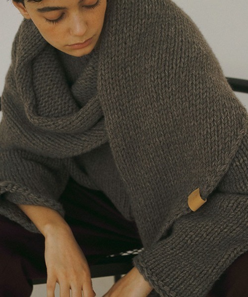 ETRE TOKYO バルキーヤーンハンドニットストール 即日発送可能！ etre