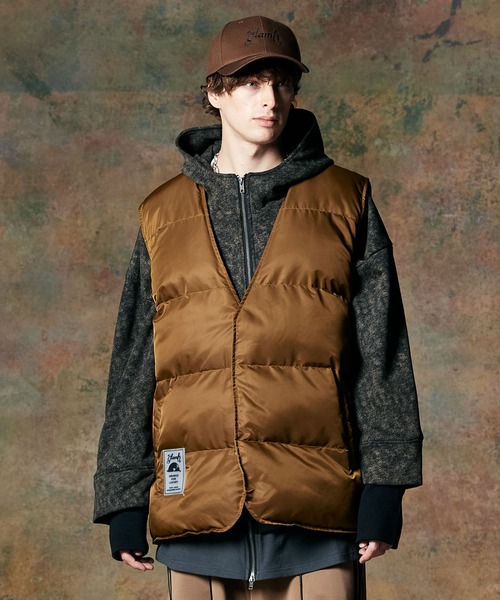 glamb（グラム）の「Additional Padded Vest / アディショナルパデッドベスト（ダウンベスト・メンズ・ブラック/ブラウン/ミント・S/M/L）」の3枚目の写真