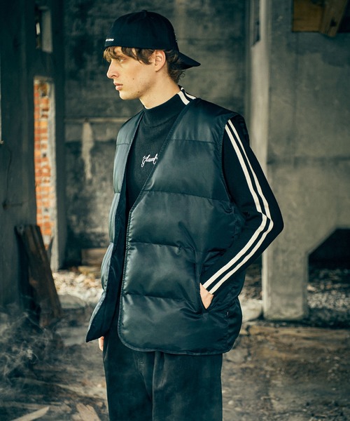glamb（グラム）の「Additional Padded Vest / アディショナルパデッドベスト（ダウンベスト・メンズ・ブラック/ブラウン/ミント・S/M/L）」の2枚目の写真