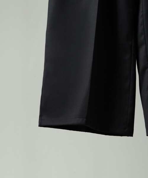 NILWAY（ニルウェイ）の「420g/m TR 2タック センタープレス ワイドストレートスラックス / 2タック デザイン ワイドストレートスラックス 【セットアップ対応】（スラックス・メンズ・モスグリーン系/チャコール/ブラック/ネイビー/ホワイト・SMALL/MEDIUM/LARGE）」の13枚目の写真