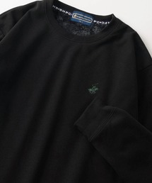 【BEVERLY HILLS POLO CLUB/ビバリーヒルズポロクラブ】ブランドロゴ ワンポイントロゴ刺繍デザイン ワイドシルエット クルーネックスウェット/裏シャギーボア