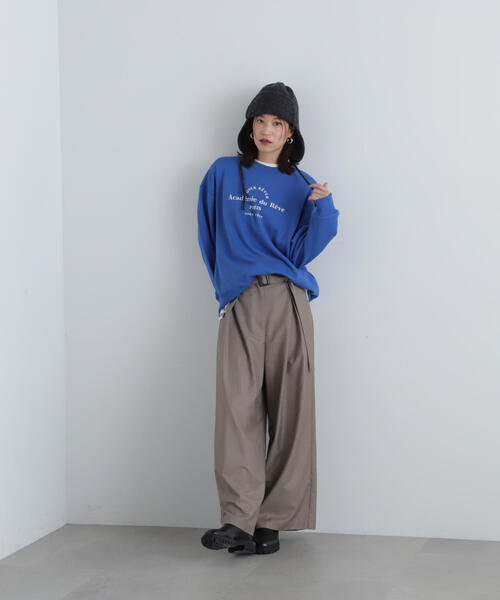 N.（N. Natural Beauty Basic）（エヌエヌナチュラルビューティーベーシック）の「◆プリントスウェット（スウェット・レディース・杢グレー/ロイヤルブルー・MEDIUM）」の22枚目の写真