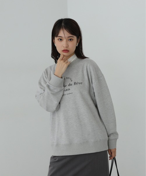 N.（N. Natural Beauty Basic）（エヌエヌナチュラルビューティーベーシック）の「◆プリントスウェット（スウェット・レディース・杢グレー/ロイヤルブルー・MEDIUM）」の2枚目の写真