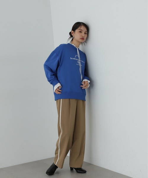 N.（N. Natural Beauty Basic）（エヌエヌナチュラルビューティーベーシック）の「◆プリントスウェット（スウェット・レディース・杢グレー/ロイヤルブルー・MEDIUM）」の20枚目の写真