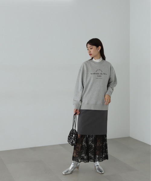 N.（N. Natural Beauty Basic）（エヌエヌナチュラルビューティーベーシック）の「◆プリントスウェット（スウェット・レディース・杢グレー/ロイヤルブルー・MEDIUM）」の8枚目の写真