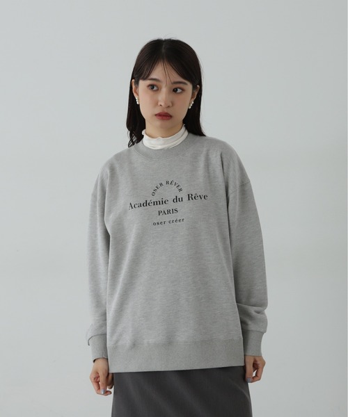 N.（N. Natural Beauty Basic）（エヌエヌナチュラルビューティーベーシック）の「◆プリントスウェット（スウェット・レディース・杢グレー/ロイヤルブルー・MEDIUM）」の10枚目の写真