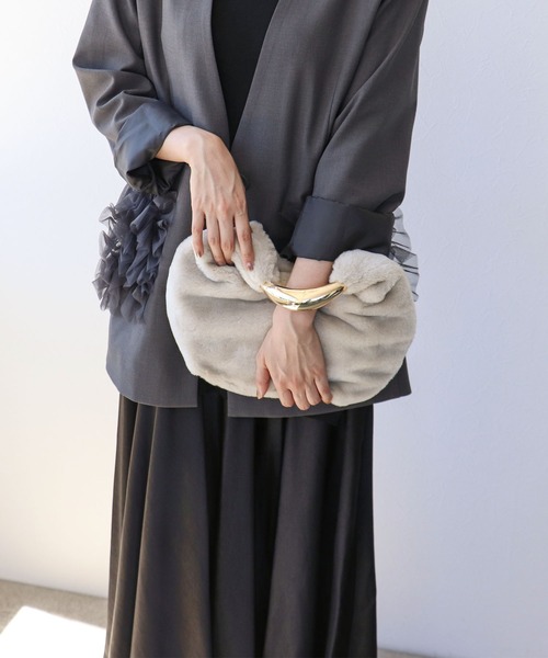 Cepica(セピカ)の「Sculpture Mou Mini(ハンドバッグ・レディース・ブラック/ライトグレー・FREE)」の15枚目の写真