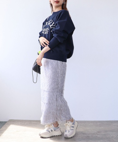 Cepica（セピカ）の「スウェットライクワイドプルオーバー（スウェット・レディース・ネイビー/グレー・FREE）」の12枚目の写真