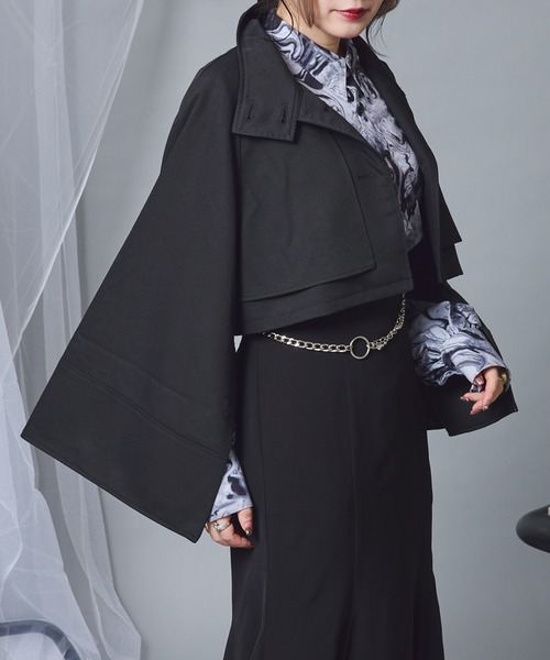 【Mavie..7】スタンドカラーショートトレンチ Mavie..7】スタンドカラーショートトレンチ | Remind me and