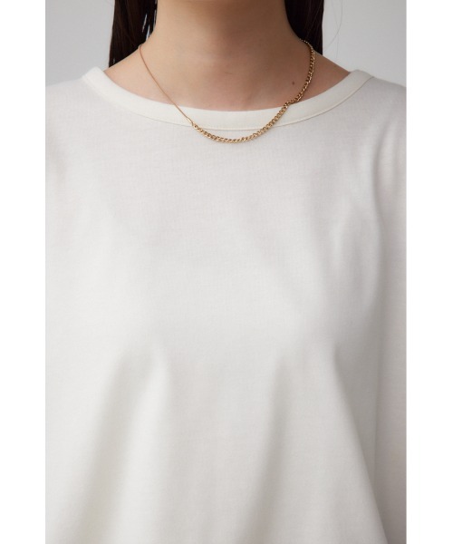 AZUL by moussy(アズールバイマウジー)の「メッシュスリーブTシャツ(Tシャツ/カットソー・レディース・イエロー/オフホワイト/ブラック・FREE)」の10枚目の写真
