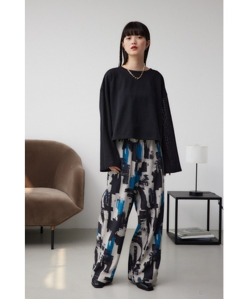 AZUL by moussy(アズールバイマウジー)の「メッシュスリーブTシャツ(Tシャツ/カットソー・レディース・イエロー/オフホワイト/ブラック・FREE)」の17枚目の写真