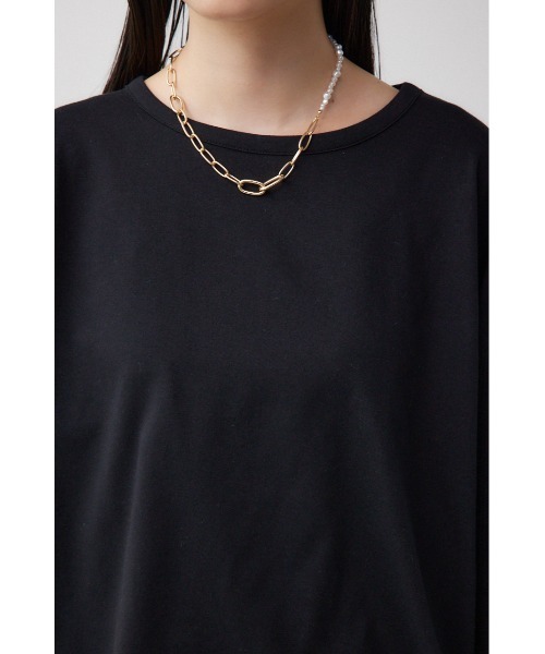 AZUL by moussy(アズールバイマウジー)の「メッシュスリーブTシャツ(Tシャツ/カットソー・レディース・イエロー/オフホワイト/ブラック・FREE)」の21枚目の写真