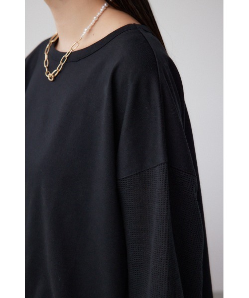 AZUL by moussy(アズールバイマウジー)の「メッシュスリーブTシャツ(Tシャツ/カットソー・レディース・イエロー/オフホワイト/ブラック・FREE)」の22枚目の写真