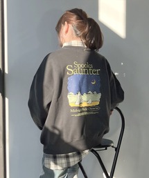 AS KNOW AS plus | ◇ワンポイントロゴ刺繍 おばけプリントオーバーサイズスウェットプルオーバー(スウェット)