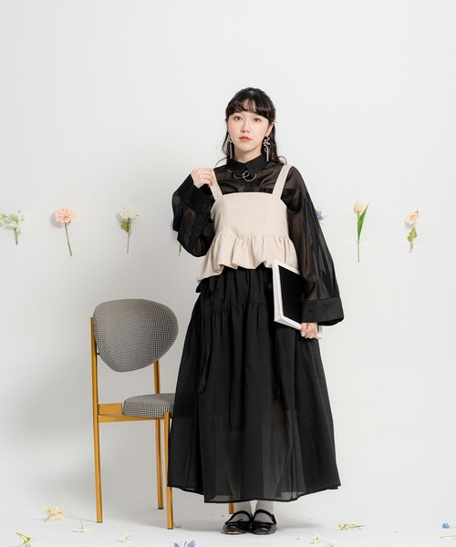 miolite（ミオライト）の「バックル バルーン ビスチェ miolite（シャツ/ブラウス・レディース・グレー/グレイッシュベージュ・M）」の10枚目の写真