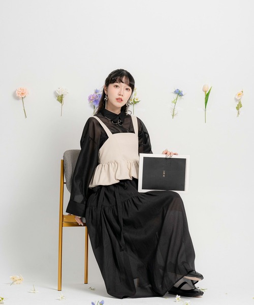 miolite（ミオライト）の「バックル バルーン ビスチェ miolite（シャツ/ブラウス・レディース・グレー/グレイッシュベージュ・M）」の11枚目の写真