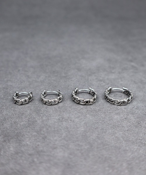 4INT.(フォイント)の「チェーン フープピアス(片耳用) / サージカルステンレス316L (金属アレルギー対応)(ピアス(片耳用)・メンズ・シルバー・8/10/12/14)」の20枚目の写真