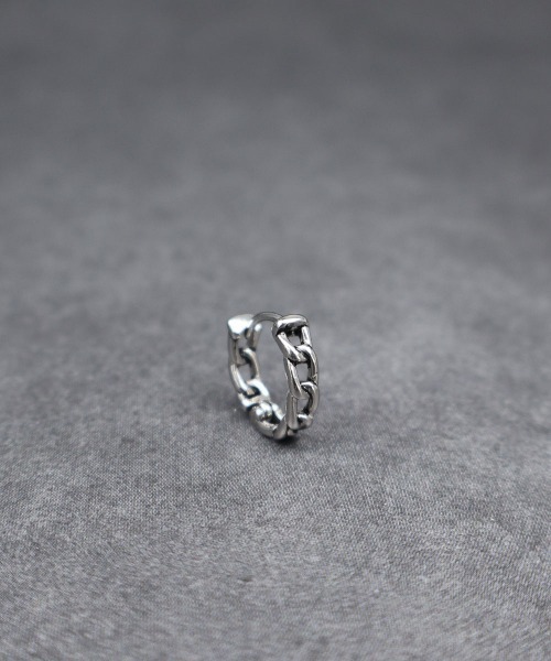 4INT.(フォイント)の「チェーン フープピアス(片耳用) / サージカルステンレス316L (金属アレルギー対応)(ピアス(片耳用)・メンズ・シルバー・8/10/12/14)」の14枚目の写真