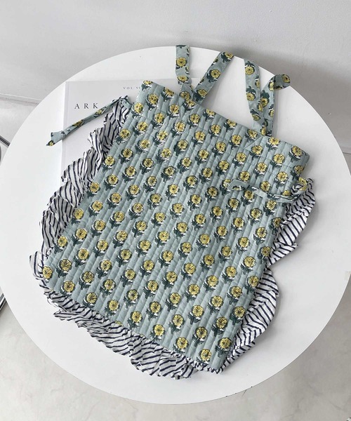 インドキルトフリル巾着トートバッグ（トートバッグ）｜AS KNOW AS