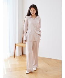 ♡ジェラートピケ♡サテンルームウェア　ピンク gelato pique（ジェラートピケ）の「サテンシャツ（ルームウェア