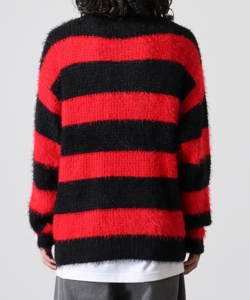 FUNALIVE（ファンアライブ）の「Feather yarn border crew neck knit / フェザーヤーンボーダークルーネックニット unisex（ニット/セーター・メンズ・ホワイト/レッド・M/L）」の21枚目の写真