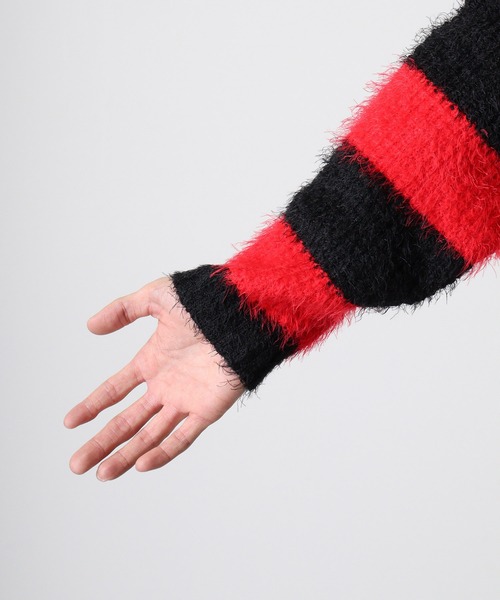 FUNALIVE（ファンアライブ）の「Feather yarn border crew neck knit / フェザーヤーンボーダークルーネックニット unisex（ニット/セーター・メンズ・ホワイト/レッド・M/L）」の22枚目の写真