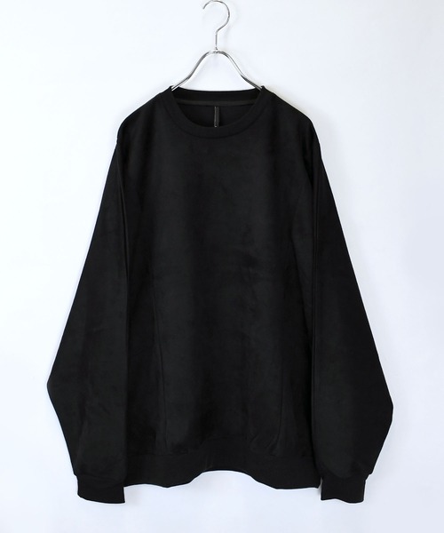 おしゃれスタ(オシャレスタ)の「faux suede dolman sleeve cutsew/スウェードタッチ ドルマンスリーブ カットソー オーバーサイズ メンズ レディース(スウェット・メンズ・ブラック/グレイッシュベージュ/サックスブルー/チャコールグレー/オフホワイト・L/XL/M)」の15枚目の写真