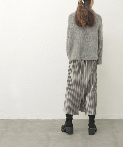 SOROTTO(ソロット)の「厚底 ストレッチロングブーツ/スクエアトゥ(ブーツ・レディース・ブラック系その他/ブラック/アイボリー・S/M/L/LL)」の21枚目の写真