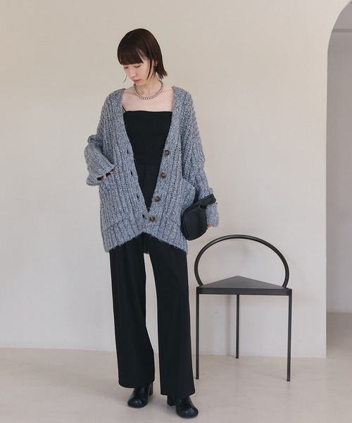 meilmada（メイルマダ）の「BIGポケットロングニットカーディガン（カーディガン/ボレロ・レディース・グレー/ブラウン・FREE）」の9枚目の写真