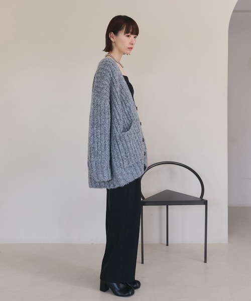 meilmada（メイルマダ）の「BIGポケットロングニットカーディガン（カーディガン/ボレロ・レディース・グレー/ブラウン・FREE）」の10枚目の写真