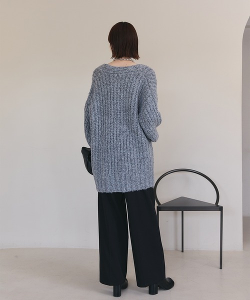 meilmada（メイルマダ）の「BIGポケットロングニットカーディガン（カーディガン/ボレロ・レディース・グレー/ブラウン・FREE）」の11枚目の写真