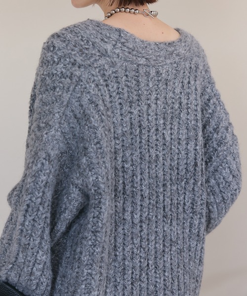 meilmada（メイルマダ）の「BIGポケットロングニットカーディガン（カーディガン/ボレロ・レディース・グレー/ブラウン・FREE）」の5枚目の写真