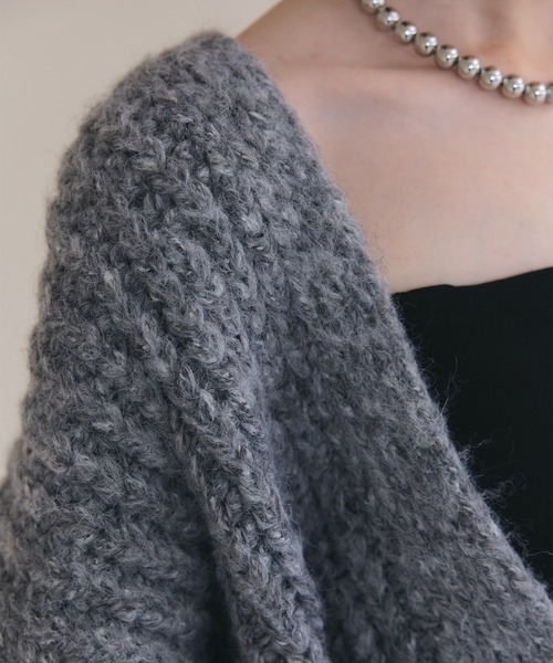 meilmada（メイルマダ）の「BIGポケットロングニットカーディガン（カーディガン/ボレロ・レディース・グレー/ブラウン・FREE）」の7枚目の写真