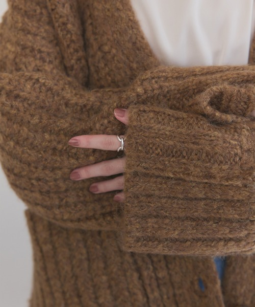 meilmada（メイルマダ）の「BIGポケットロングニットカーディガン（カーディガン/ボレロ・レディース・グレー/ブラウン・FREE）」の14枚目の写真