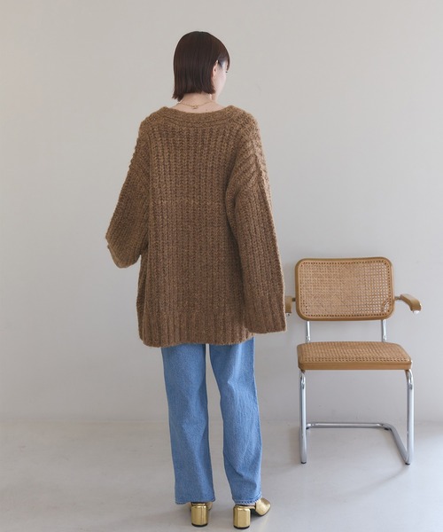 meilmada（メイルマダ）の「BIGポケットロングニットカーディガン（カーディガン/ボレロ・レディース・グレー/ブラウン・FREE）」の19枚目の写真