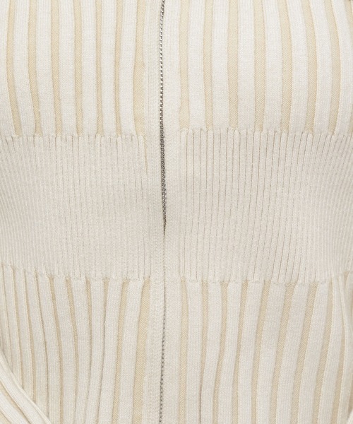 3.3 Field Trip （3.3フィールドトリップ）の「3.3 Field Trip／ZIPオフショルロングスリーブニット（カーディガン/ボレロ・レディース・ブラック/アイボリー/ピンク・FREE）」の22枚目の写真