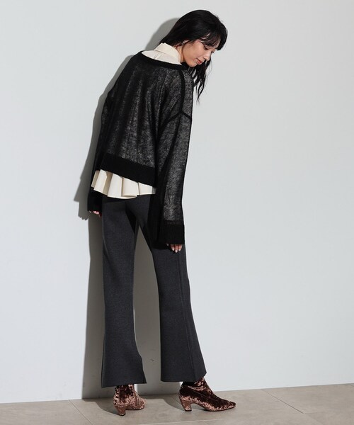 GALLEST(ギャレスト)の「◆ヘアリーニット(ニット/セーター・レディース・アイボリー/ブラック/ブルーグリーン・38)」の17枚目の写真