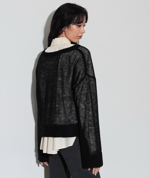 GALLEST(ギャレスト)の「◆ヘアリーニット(ニット/セーター・レディース・アイボリー/ブラック/ブルーグリーン・38)」の20枚目の写真