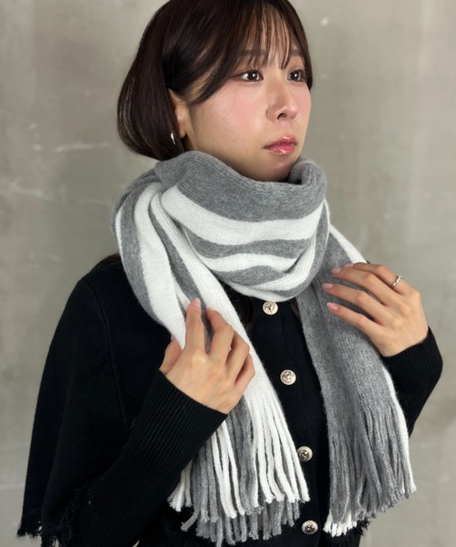 セール】バイカラーマフラー（マフラー）｜Loco Ocean（ロコオーシャン