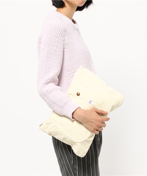 Lee（リー）の「【Lee】コールクラッチ（クラッチバッグ・レディース・ホワイト/ブルー・ﾌﾘ-）」の11枚目の写真