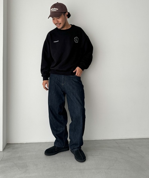 CANAL JEAN(キャナルジーン)の「choice_cnl オリジナルCロゴトレーナー(スウェット・レディース・ブラウン/ブラック・ONE SIZE)」の11枚目の写真