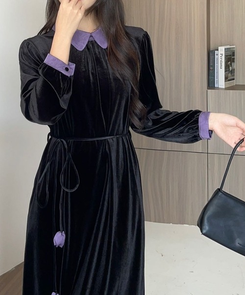 CHUN CHUN NOTES(チュンチュンノーツ)の「ポロワンピース(ワンピース・レディース・ブラック・L/M)」の3枚目の写真