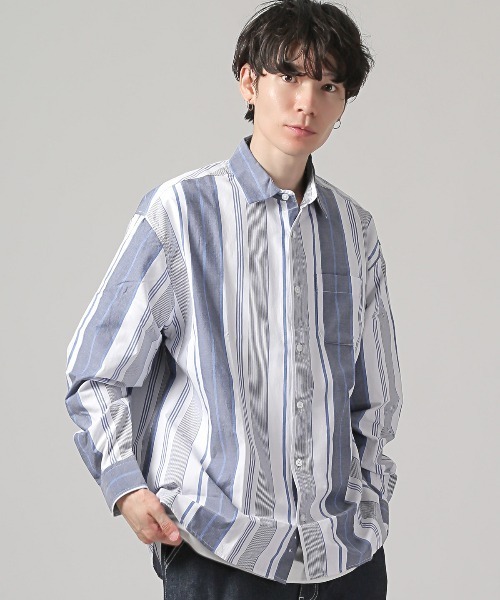 総柄レギュラーカラー長袖シャツ（シャツ/ブラウス）｜LUXSTYLE