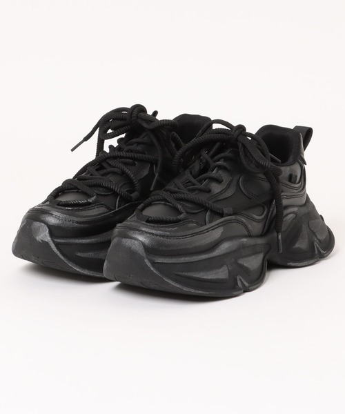 SVEC（シュベック）の「ボリュームソール ダットスニーカー（スニーカー・メンズ・ブラック/グレー・40/42/44）」の6枚目の写真