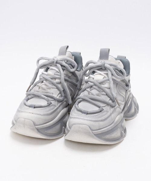 SVEC（シュベック）の「ボリュームソール ダットスニーカー（スニーカー・メンズ・ブラック/グレー・40/42/44）」の18枚目の写真